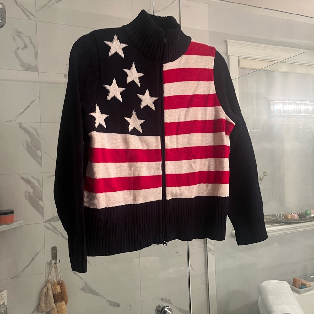 Fun 🇺🇸American🇺🇸 Stars and Stripes 🇺🇸sweater by Parkhurst size small🇺🇸